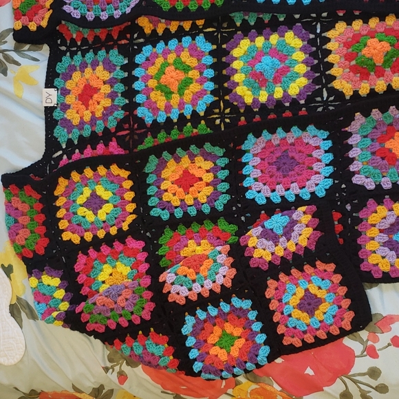 NEW!!! Handmade Granny Square Duster - Picture 4 of 6